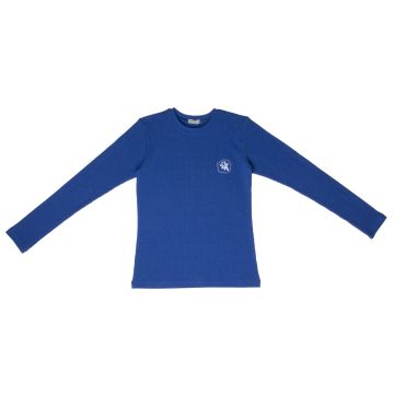 Crew Basics Cobalt Micro Rib Tee 