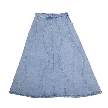 Crew Basics Blue Piper Maxi Skirt
