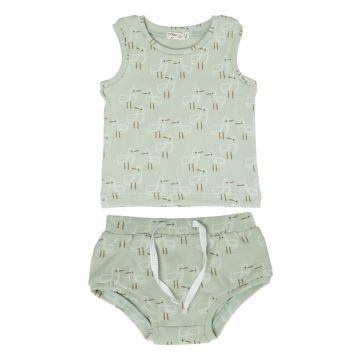 Crew Mini Celery Cotton Tank Set