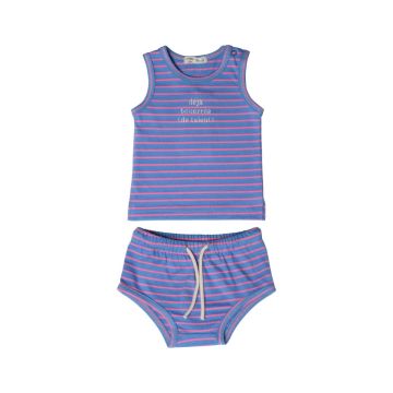 Crew Kids Blue Neon Stripe Set