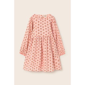 Cozmo Indian Flower Print Dress Cloud Pink