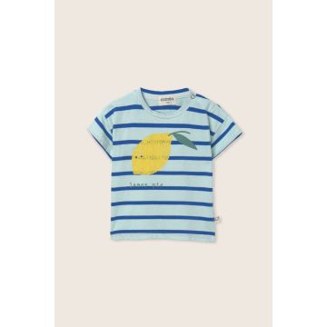 Cozmo Striped Print Baby T-shirt Aqua