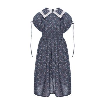 Pernille SMALL FLOWER DRESS Navy