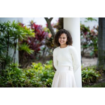 Coco Blanc Pleated Buckle Skirt Cream