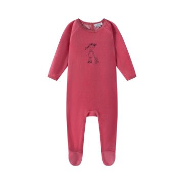 Oubon Doll Print Girl's Footie