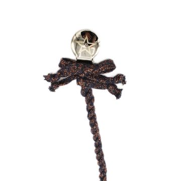 Petit Blonde Lurex Bow Clip In Stardust Bronze