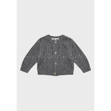 Louisiella Baby Abbie Knit Cardigan Gray