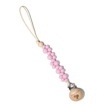Snuggle Baby Bubble Paci Clip Baby Pink