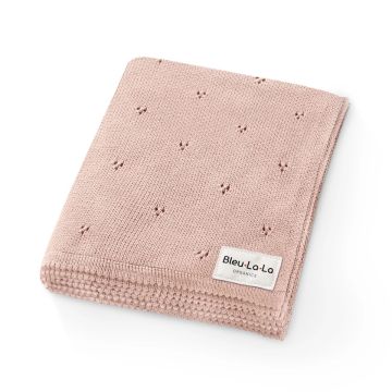 Bleu La La Organic Pointelle Knit Blanket Ballet Slipper