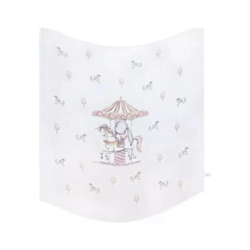 Effiki Bamboo swaddle 120x120 Effik The Funfair Pink