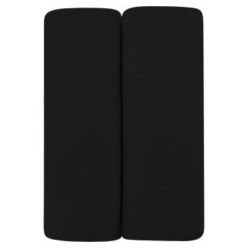 Ely's and Co Solid Black Cotton Basket Sheets, 2 Pack - Basket Sheets