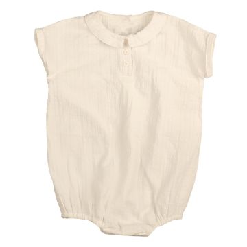 Belati BOXY COLLARED ROMPER White