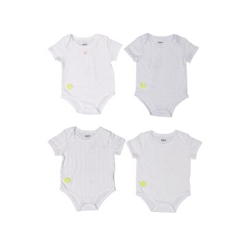 Dott Child Baby Boy Short Sleeve Onesie Set 4pcs