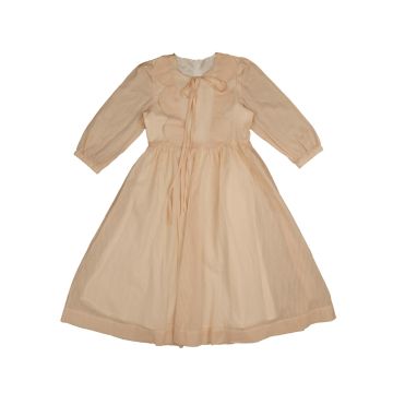 Belati SOLID STRIPE SCALLOP PLACKET DRESS Pink