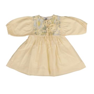 Belati SOLID TO FLORAL BIB DRESS Yellow