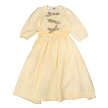 Belati SOLID TO FLORAL TIE DRESS Yellow