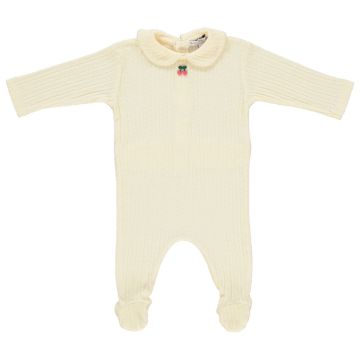 Bebe Organic Rocking Horse Natural Pointelle Overall & Bonnet - Pink Horse Bebe Organic Rocking Horse Natural Pointelle Overall & Bonnet - Pink Horse