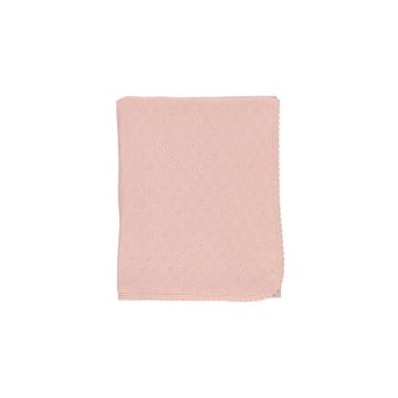 Bebe Organic Bebe Heart Blanket Blush Heart Pointelle