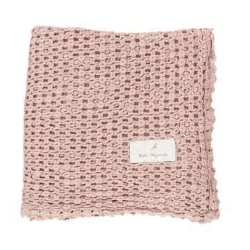 Bebe Organic Waffle Blanket Dusty rose