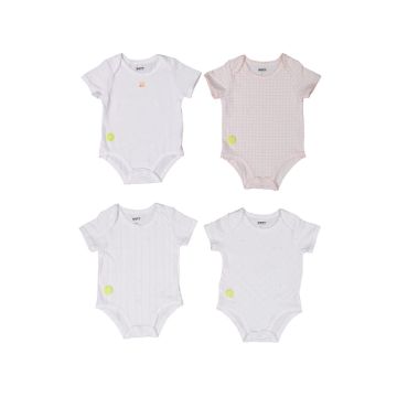 Dott Child Baby Girl Short Sleeve Onesie Set 4pcs