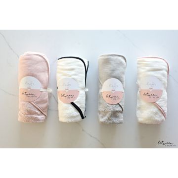 Lil Legs White Towel Pink Trim