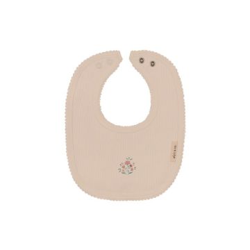 Ely's and Co Ribbed Floral Embroidered Bib