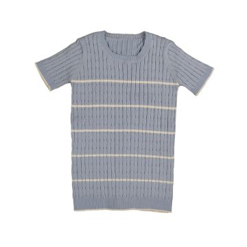 Belati CABLED STRIPED KNIT WITH EMBLEM ON POCKET