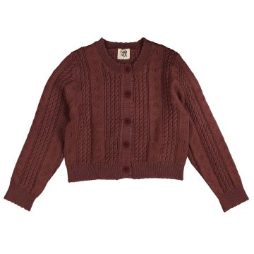 Belati Pointelle Cardigan Mauve