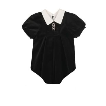 Bopop Velvet Black Romper