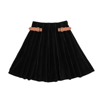 Bopop Buckle Collection Skirt Black