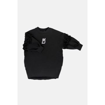 Minikid BLACK FRINGE DRESS