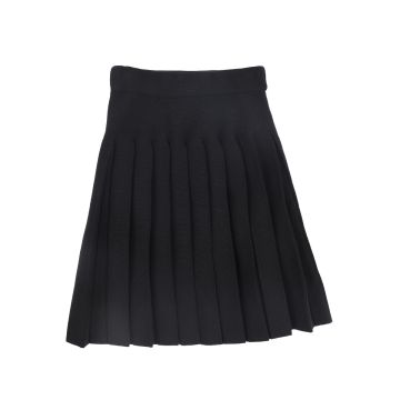Bamboo Knit Drop Pleat Skirt 