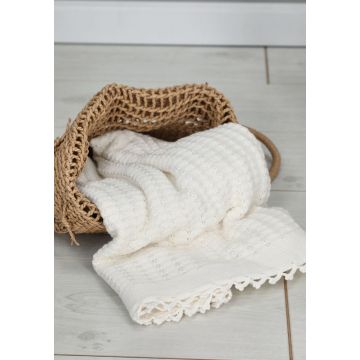 Inimini Striped Knitting Snow White Blanket