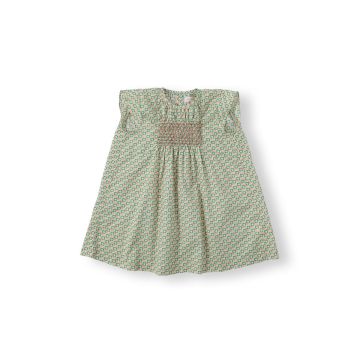 Bene Bene Block Smocking Dress Peach Fuzz 