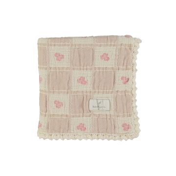 Bebe Organic Blooms Blanket Sand Floral Patchwork