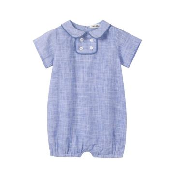 Nou Nelle Blue Linen Romper