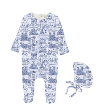 Bopop Toile Footie+Beanie