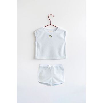 Please Mom Blue Terry Lemon Tank Set