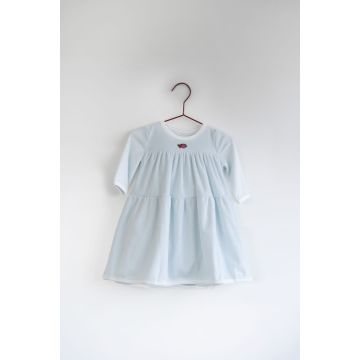 Please Mom Blue Terry LS Dress