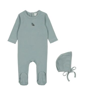 Bonette Airplane Embroidered 2 pc Layette Set