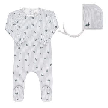 Elys and Co Berry Collection - Blueberry - Footie + Bonnet