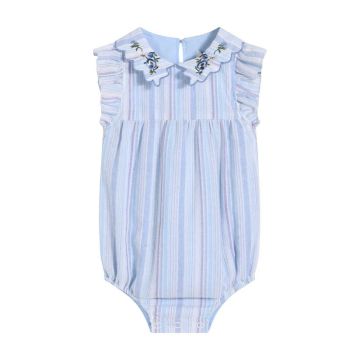 Limonana Blue Striped Romper