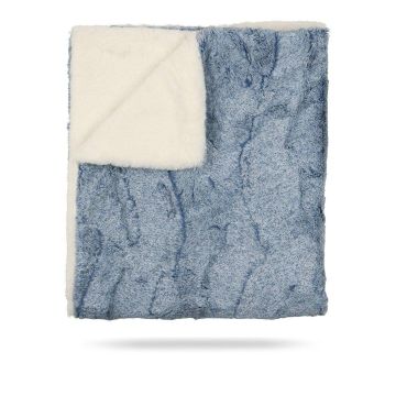 Peluche Bluewash and Natural Heather lux blanket
