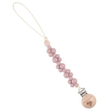 Snuggle Baby Bubble Paci Clip Blush