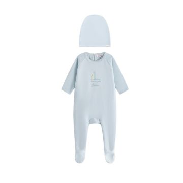 Oubon Boat Artwork Footie/Hat Set