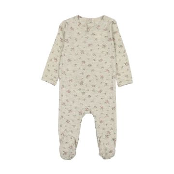 Bonjoy Heathered Floral Footie Oat