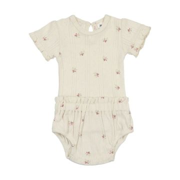 Bonjoy Printed Pointelle Romper