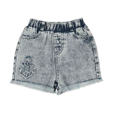 Bonjoy Blue Denim Jean Patch Shorts