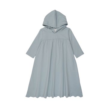 Bopop Scallop Lt Blue LS Dress