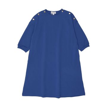 Bopop Snap LS Dress Royal Blue